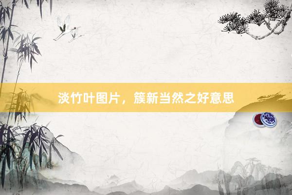 淡竹叶图片，簇新当然之好意思